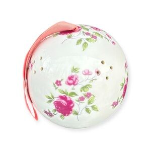 Vintage Ceramic Pomander Ball Andre Richard Pink Floral Refillable Made In Japan
